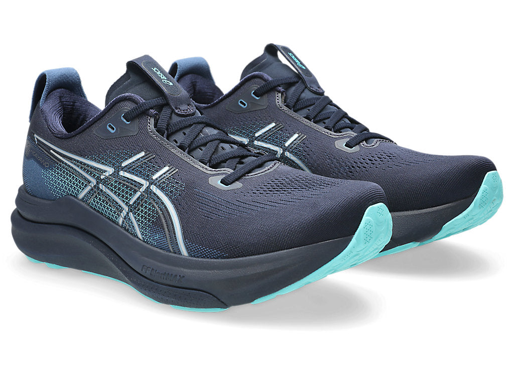 Asics Men's GEL-KAYANO 33 Running Shoes in Midnight/Ice Mint