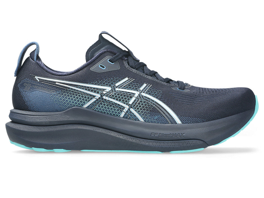 Asics Men's GEL-KAYANO 33 Running Shoes in Midnight/Ice Mint