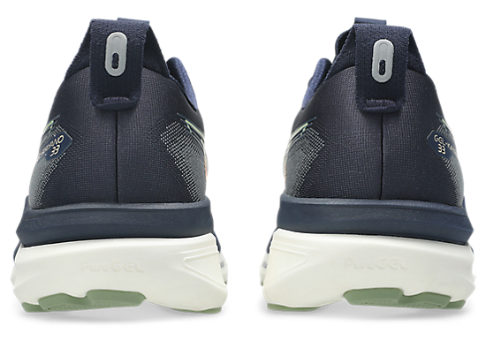 Asics Men's GEL-KAYANO 33 Running Shoes in Midnight/Khaki Green