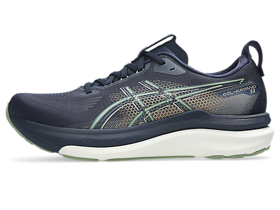 Asics Men's GEL-KAYANO 33 Running Shoes in Midnight/Khaki Green