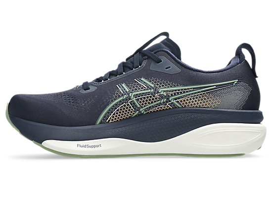 Asics Men's GEL-KAYANO 33 Running Shoes in Midnight/Khaki Green