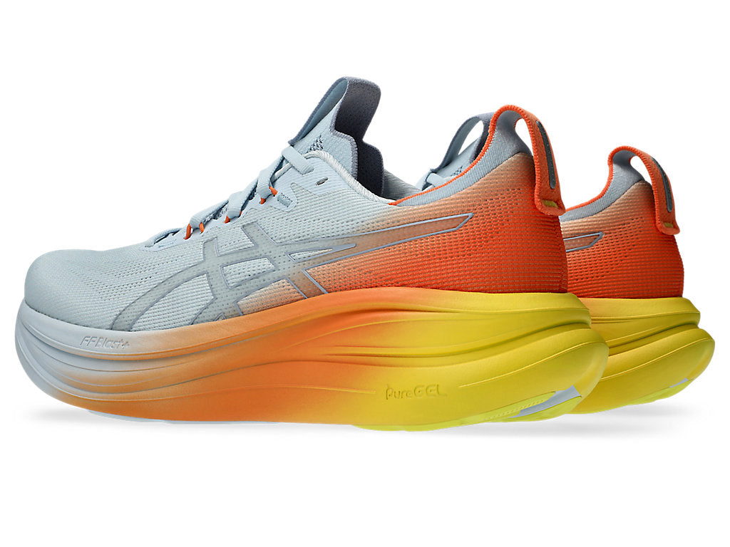 Asics Men's GEL-NIMBUS 28 Running Shoes in Sky/Sun Peach