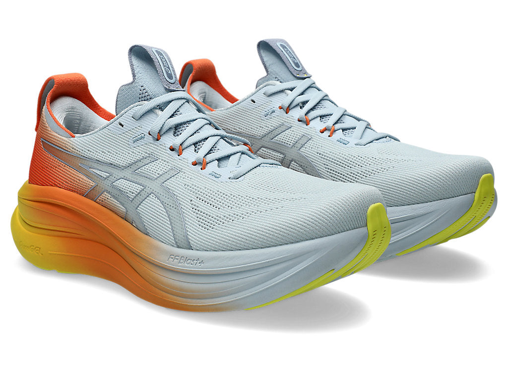 Asics Men's GEL-NIMBUS 28 Running Shoes in Sky/Sun Peach