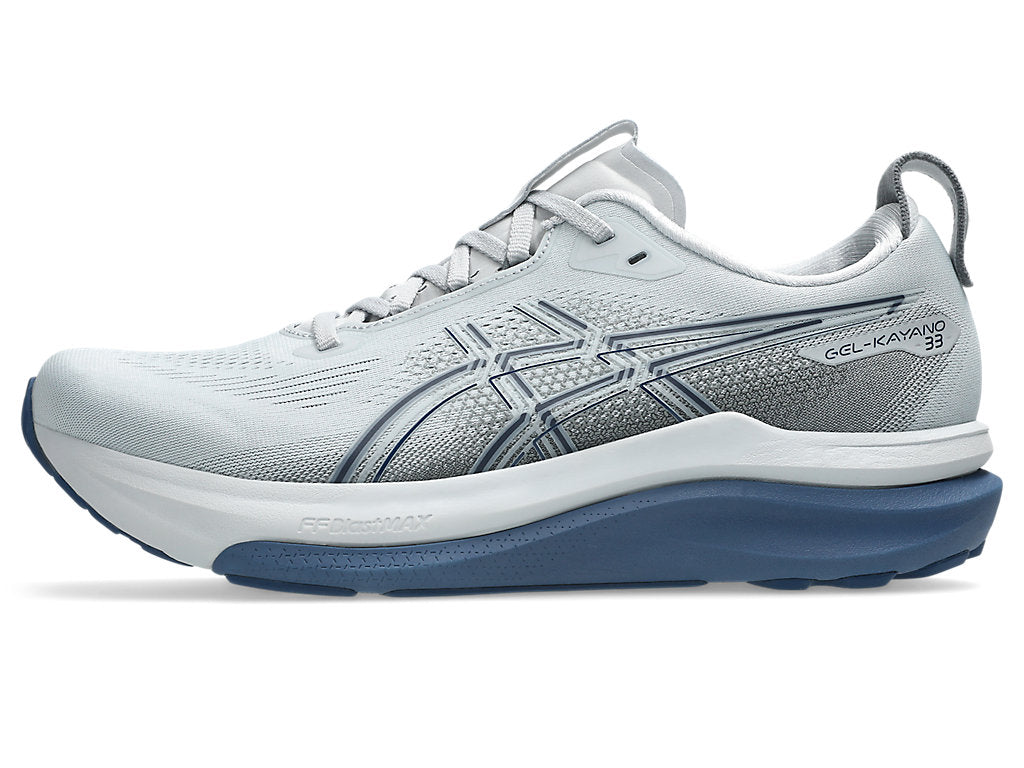 Asics Men's GEL-KAYANO 33 Wide (2E) Running Shoes in Piedmont Grey/Midnight