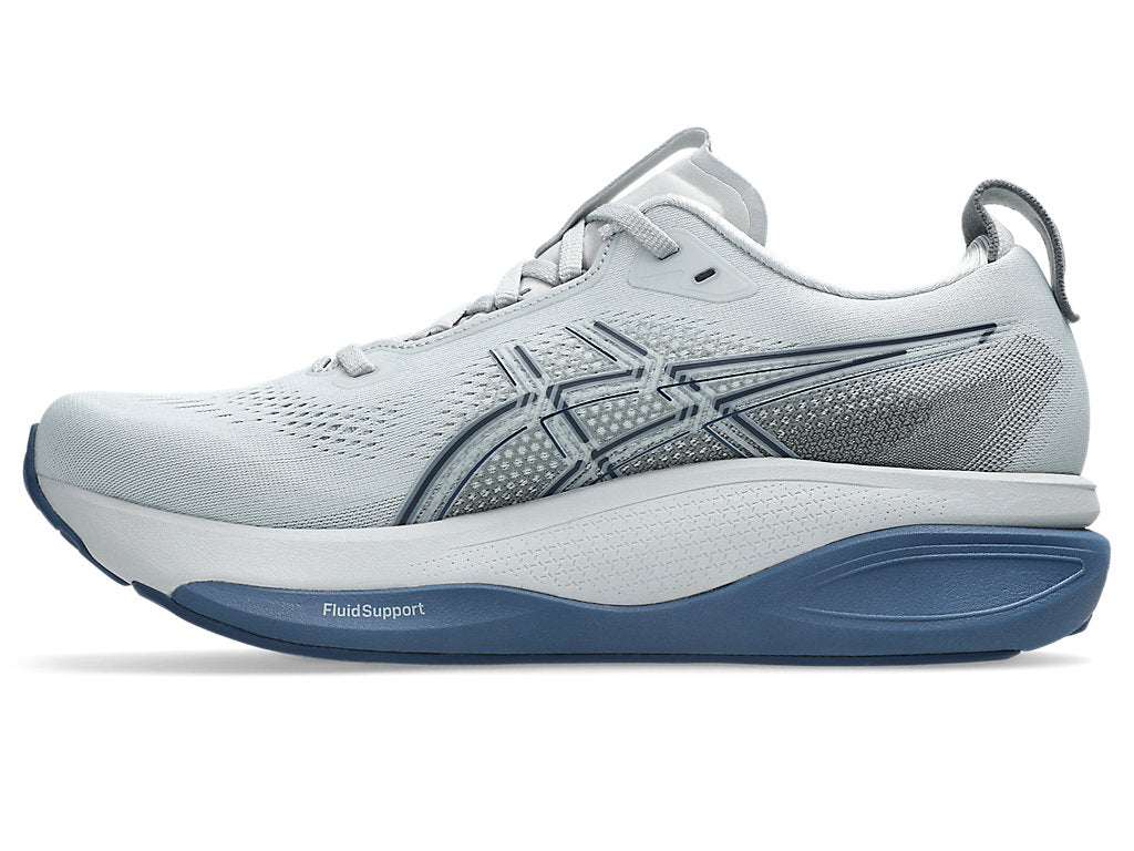 Asics Men's GEL-KAYANO 33 Wide (2E) Running Shoes in Piedmont Grey/Midnight
