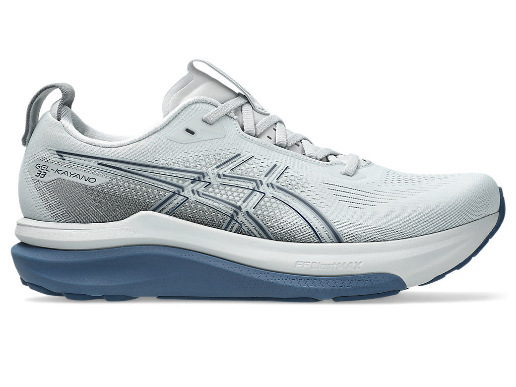 Asics Men's GEL-KAYANO 33 Wide (2E) Running Shoes in Piedmont Grey/Midnight