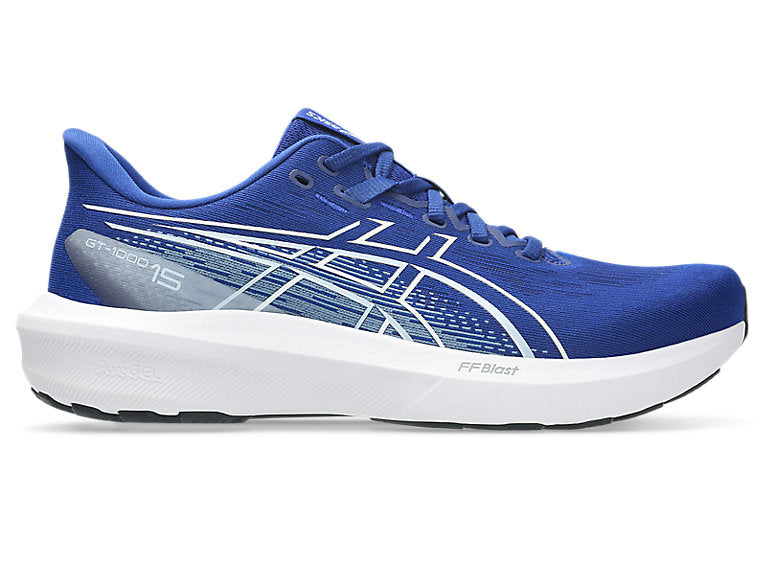Asics Men's GT-1000 15 Running Shoes in Prussian Blue/White