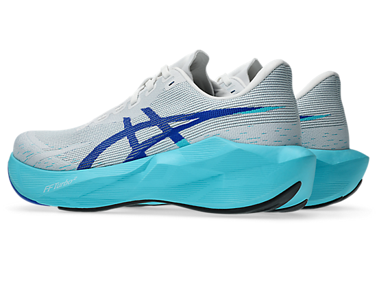 Asics Men's NOVABLAST 6 Running Shoes in White/Energy Aqua