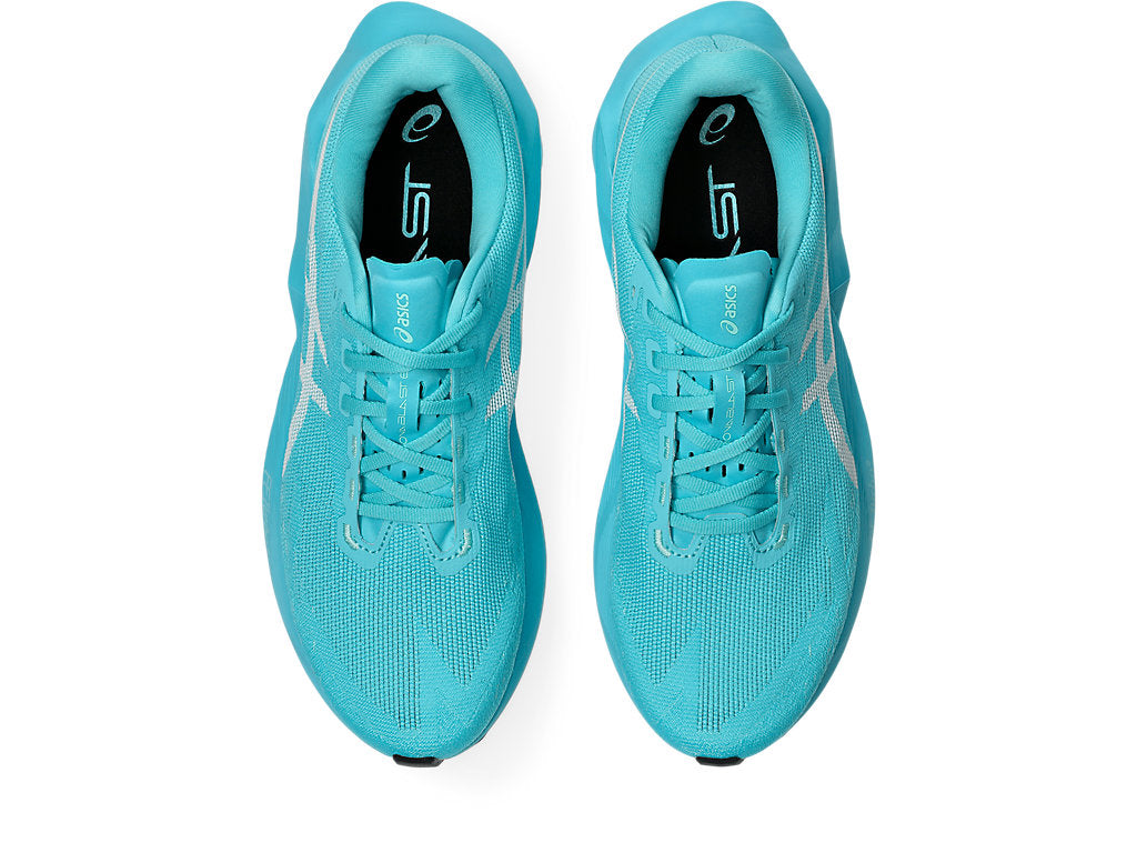 Asics Men's NOVABLAST 6 Running Shoes in Energy Aqua/White