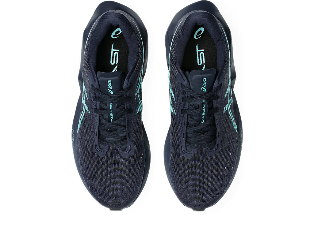 Asics Men's NOVABLAST 6 Running Shoes in Midnight/Energy Aqua