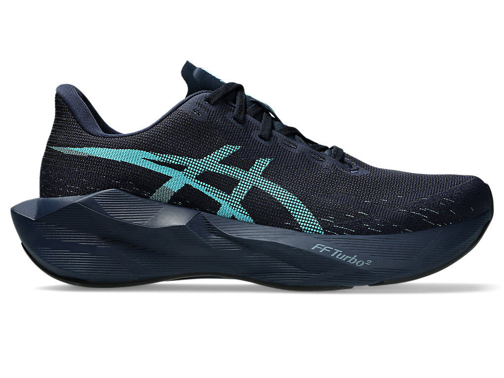 Asics Men's NOVABLAST 6 Running Shoes in Midnight/Energy Aqua