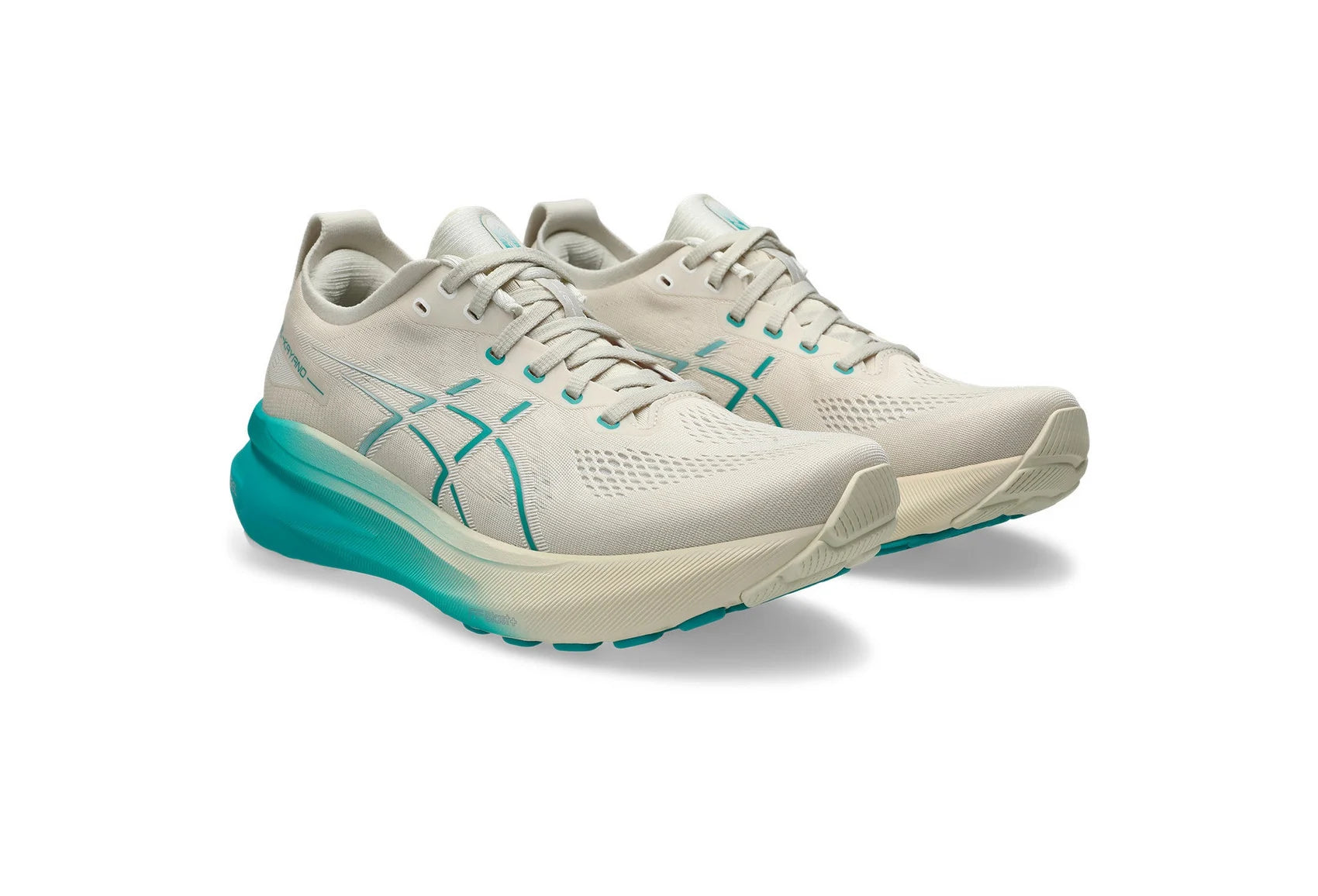 Asics Men's GEL-KAYANO 31 Running Shoes in Birch/Wave Teal