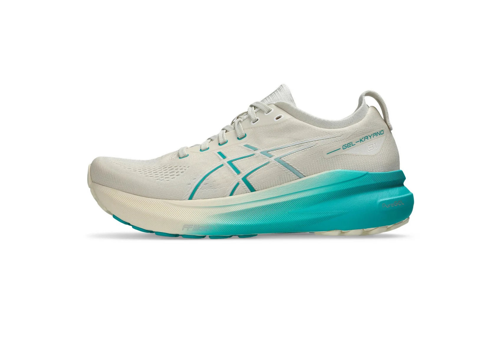 Asics Men's GEL-KAYANO 31 Running Shoes in Birch/Wave Teal