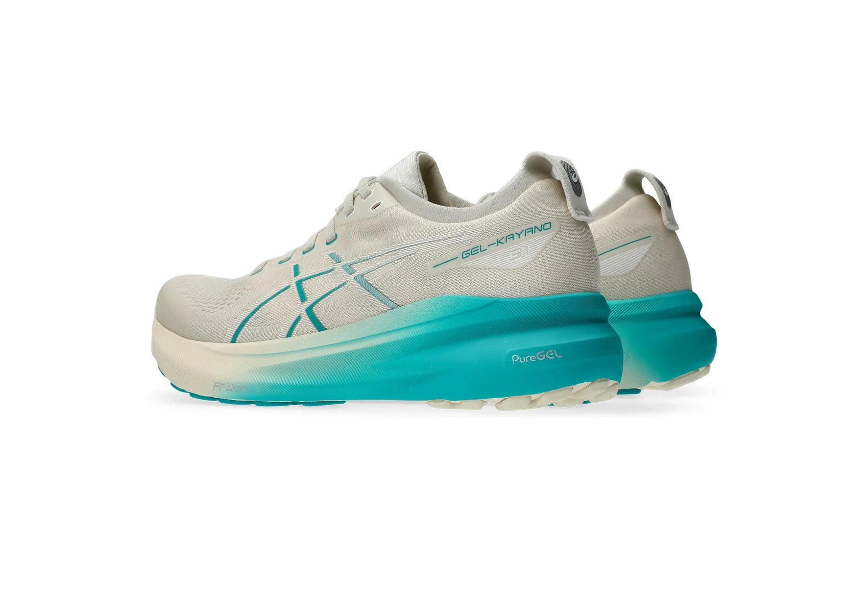 Asics Men's GEL-KAYANO 31 Running Shoes in Birch/Wave Teal