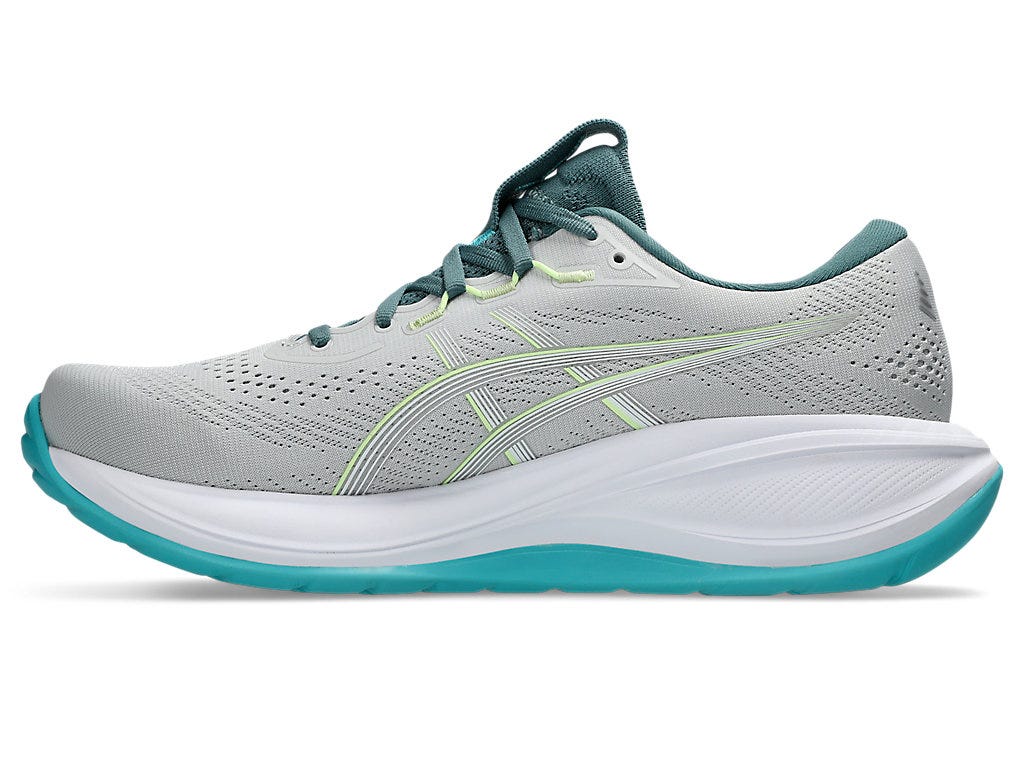 Asics Men's GEL-CUMULUS 28 Running Shoes in Cloud Grey/Energy Aqua