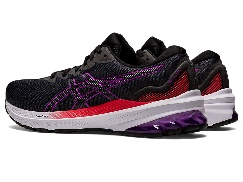 Asics Women'S GT-1000 11 Wide (D) Running Shoes in Black/Orchid