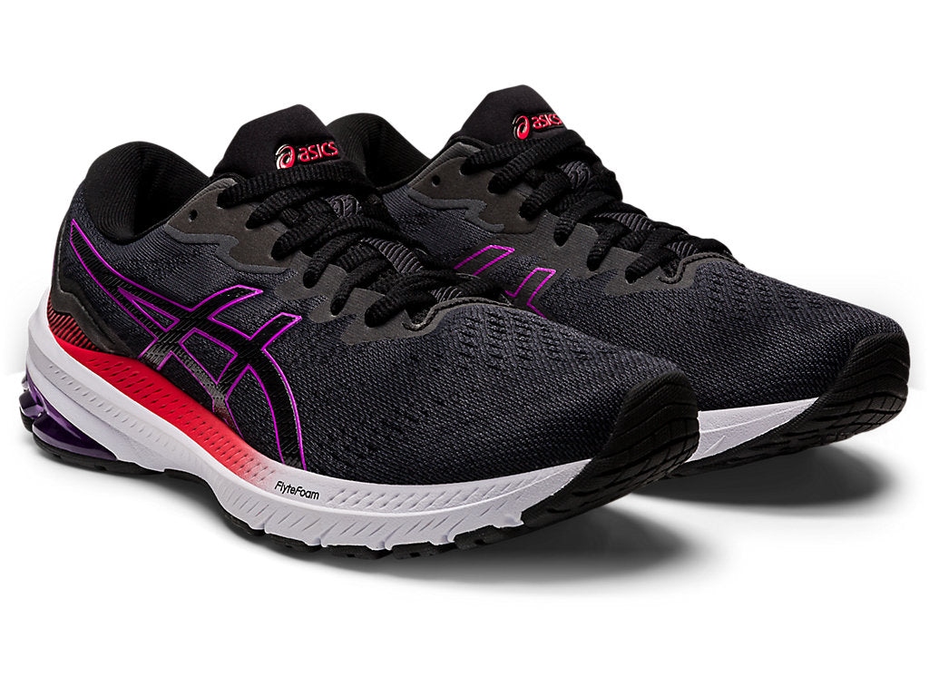 Asics Women'S GT-1000 11 Wide (D) Running Shoes in Black/Orchid