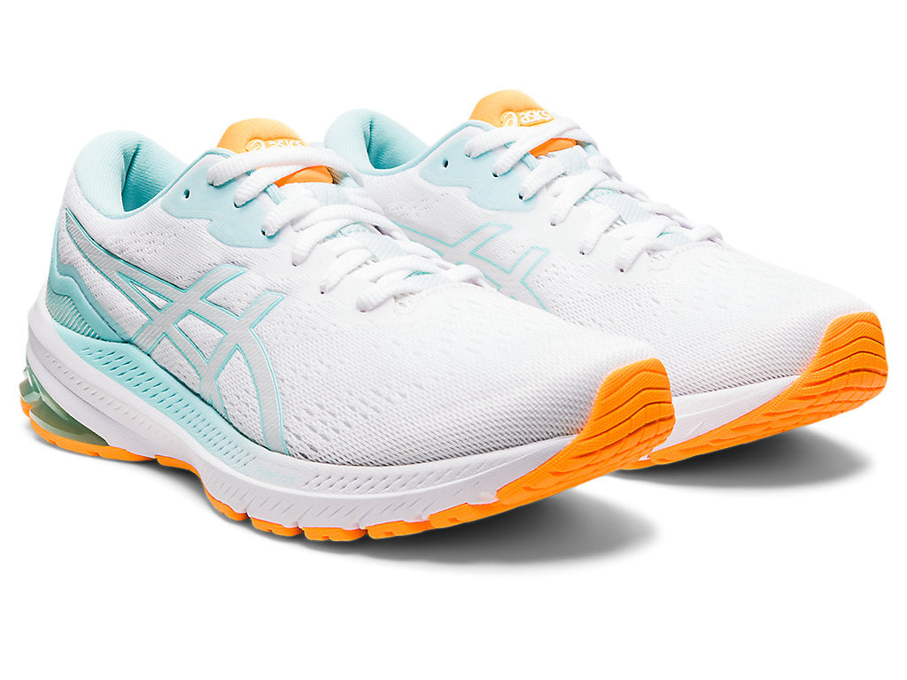 Asics Women's GT-1000 11 Running Shoes in White/Clear Blue