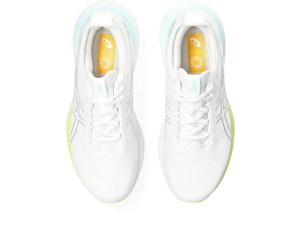 Asics Women's Gel-Nimbus 25 Running Shoes In White/Pure Silver
