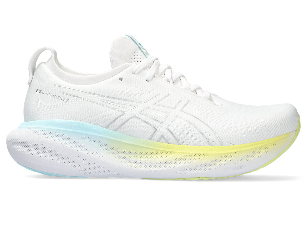 Asics Women's Gel-Nimbus 25 Running Shoes In White/Pure Silver