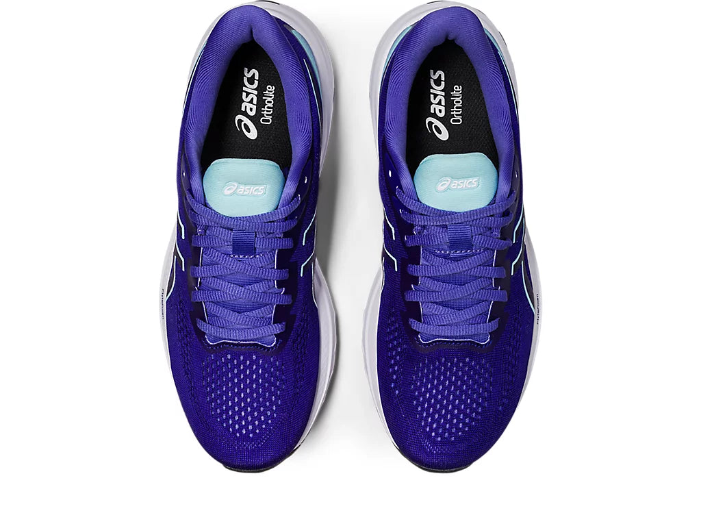 Asics Women's GT-1000 12 Wide (D) Running Shoes in Eggplant/Aquamarine