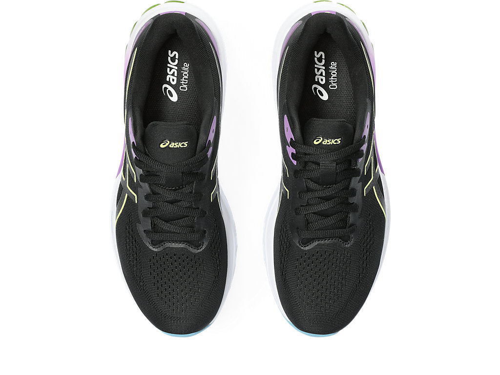 Asics Women's GT-1000 12 Running Shoes in Black/Glow Yellow