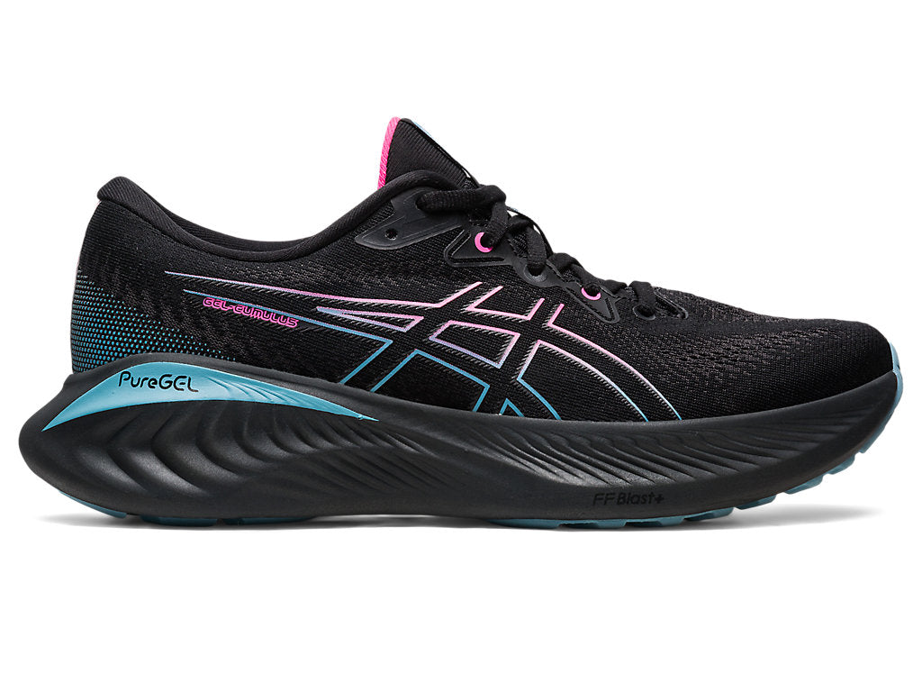 Asics Women's GEL-CUMULUS 25 GTX Running Shoes in Black/Hot Pink