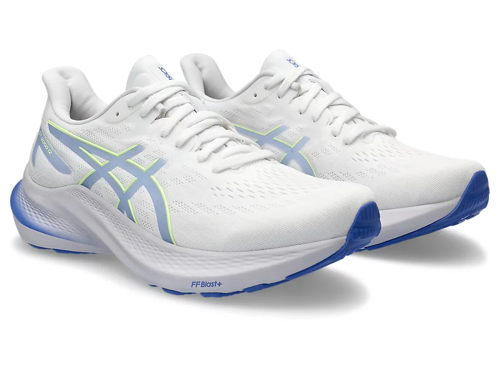 Asics Women's GT-2000 12 Wide (D) Running Shoes in White/Sapphire