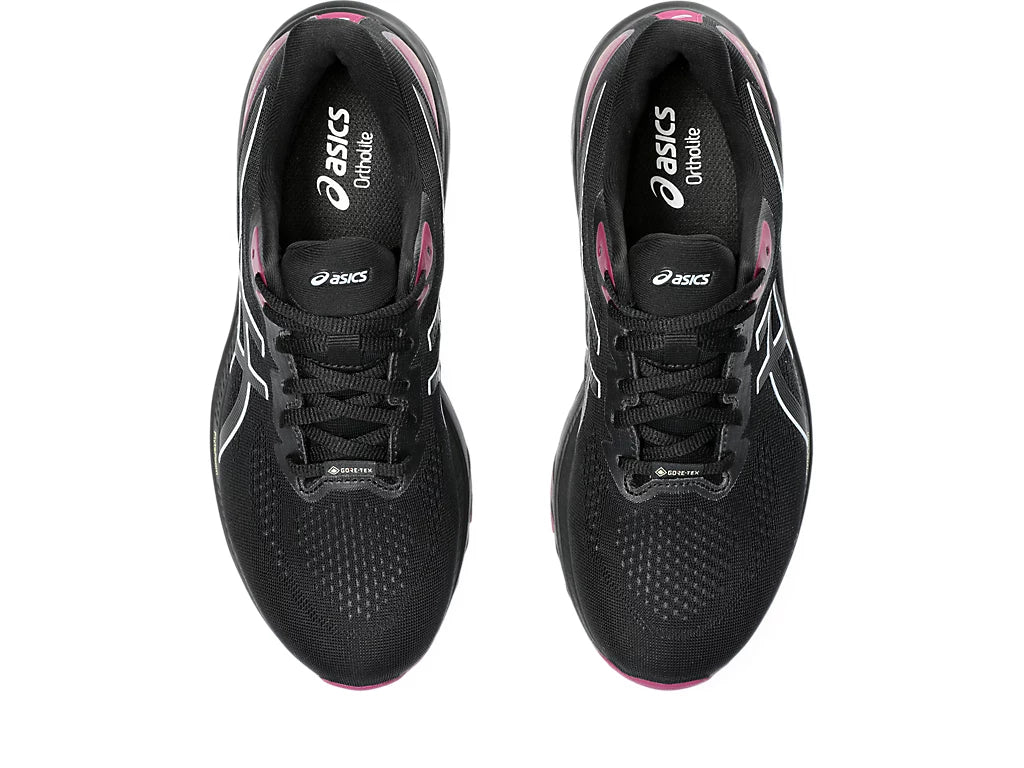 Asics Women's GT-1000 12 GTX Running Shoes in Black/Light Blue