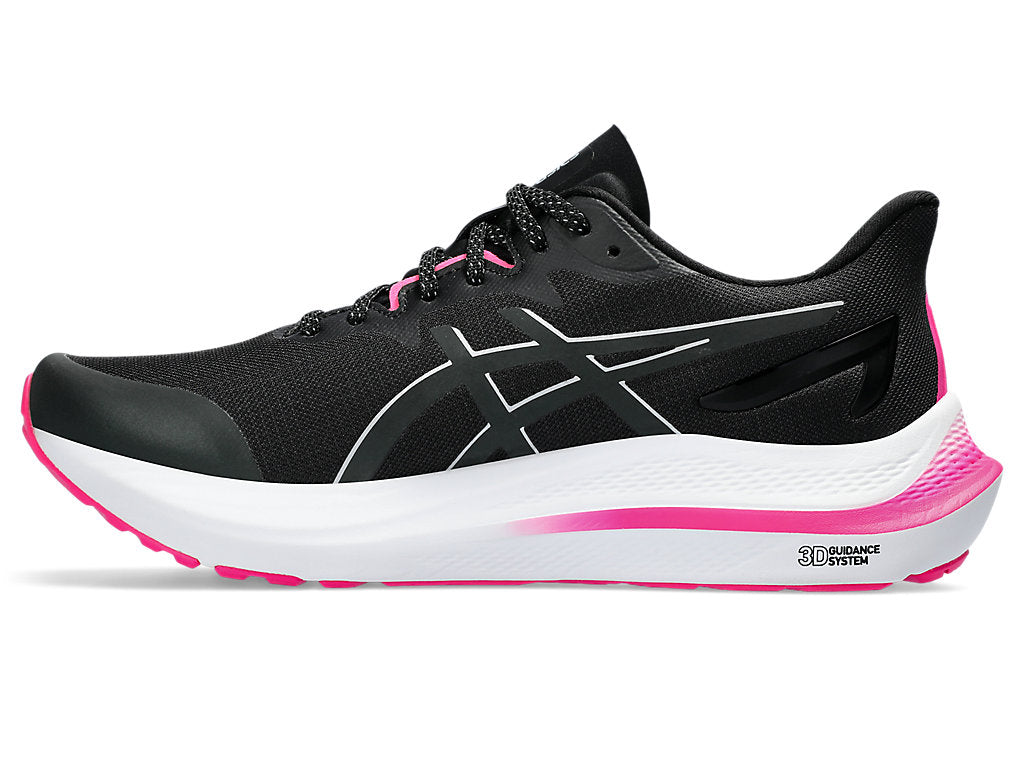 Asics Women's GT-2000 12 LITE-SHOW Running Shoes in Black/Pure Silver