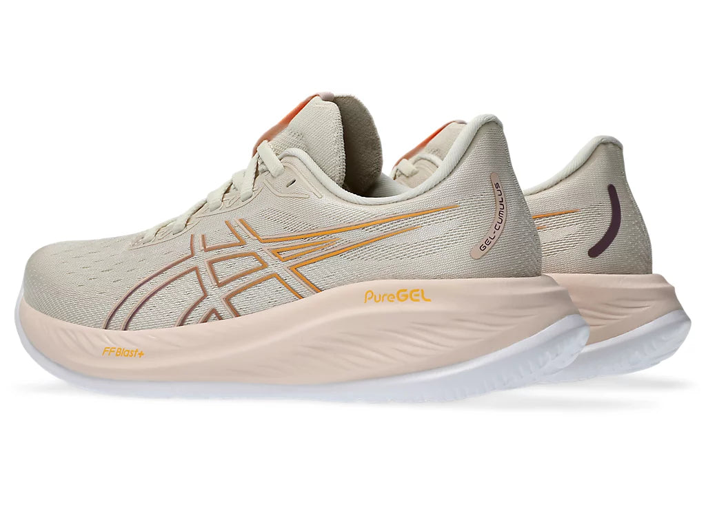 Asics Women's Gel-Cumulus 26 Running Shoes in Oatmeal/Dusty Mauve