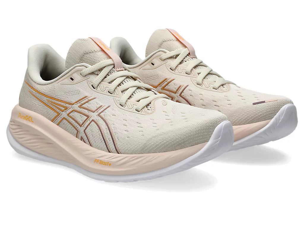 Asics Women's Gel-Cumulus 26 Running Shoes in Oatmeal/Dusty Mauve