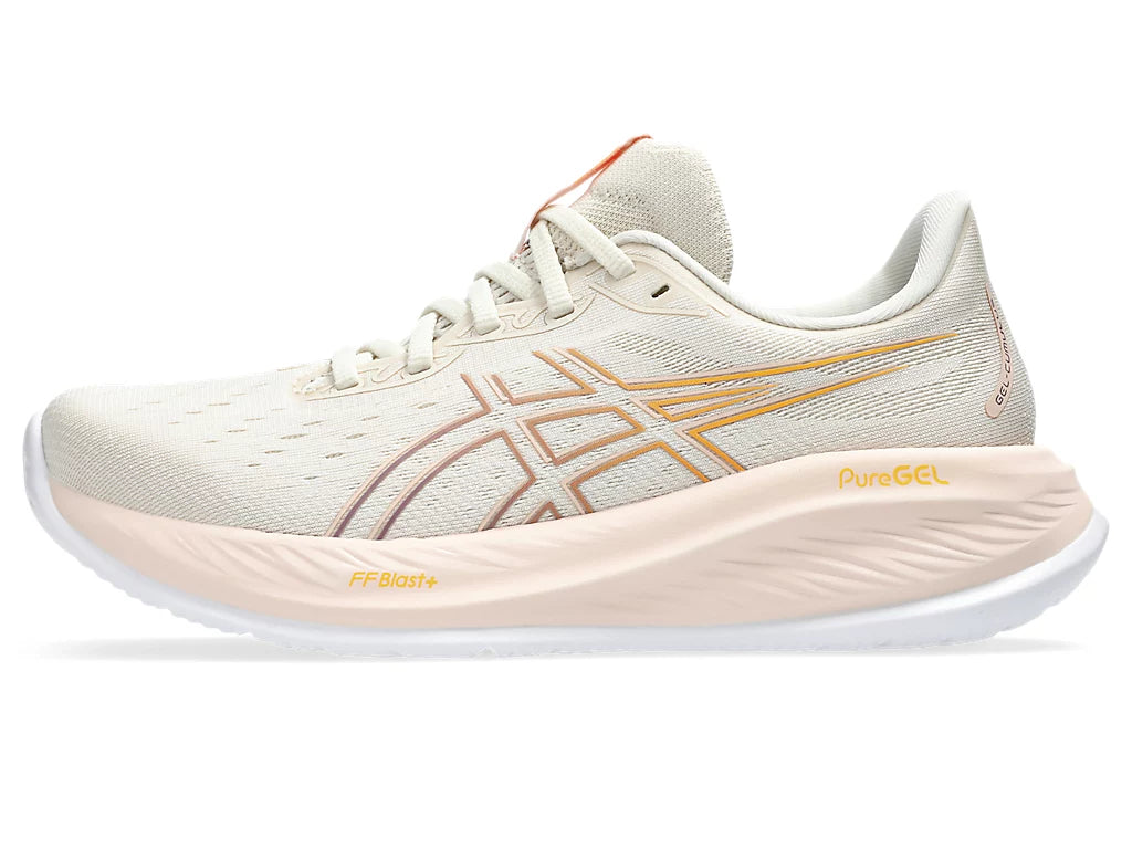 Asics Women's Gel-Cumulus 26 Running Shoes in Oatmeal/Dusty Mauve