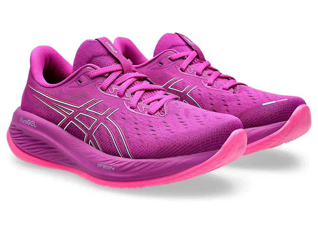 Asics Women's Gel-Cumulus 26 Running Shoes in Bold Magenta/Bright Cyan