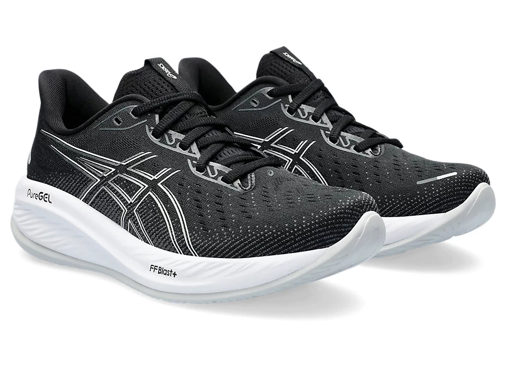 Asics Women's GEL-CUMULUS 26 Wide (D) Running Shoes in Black/Concrete