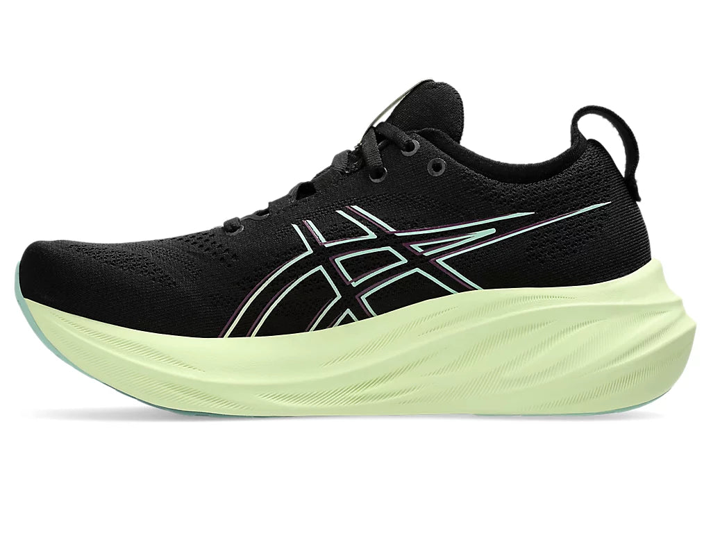 Asics Women's GEL-NIMBUS 26 Running Shoes in Black/Cool Matcha