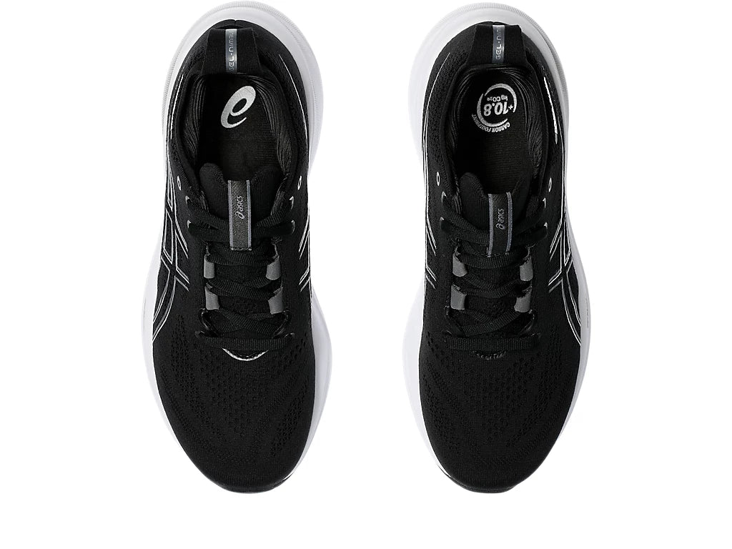 Asics Women's GEL-NIMBUS 26 Wide (D) Running Shoes in Black/Graphite Grey
