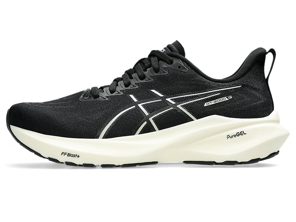 Asics Women's GT-2000 13 Wide (D) Running Shoes in Black/White