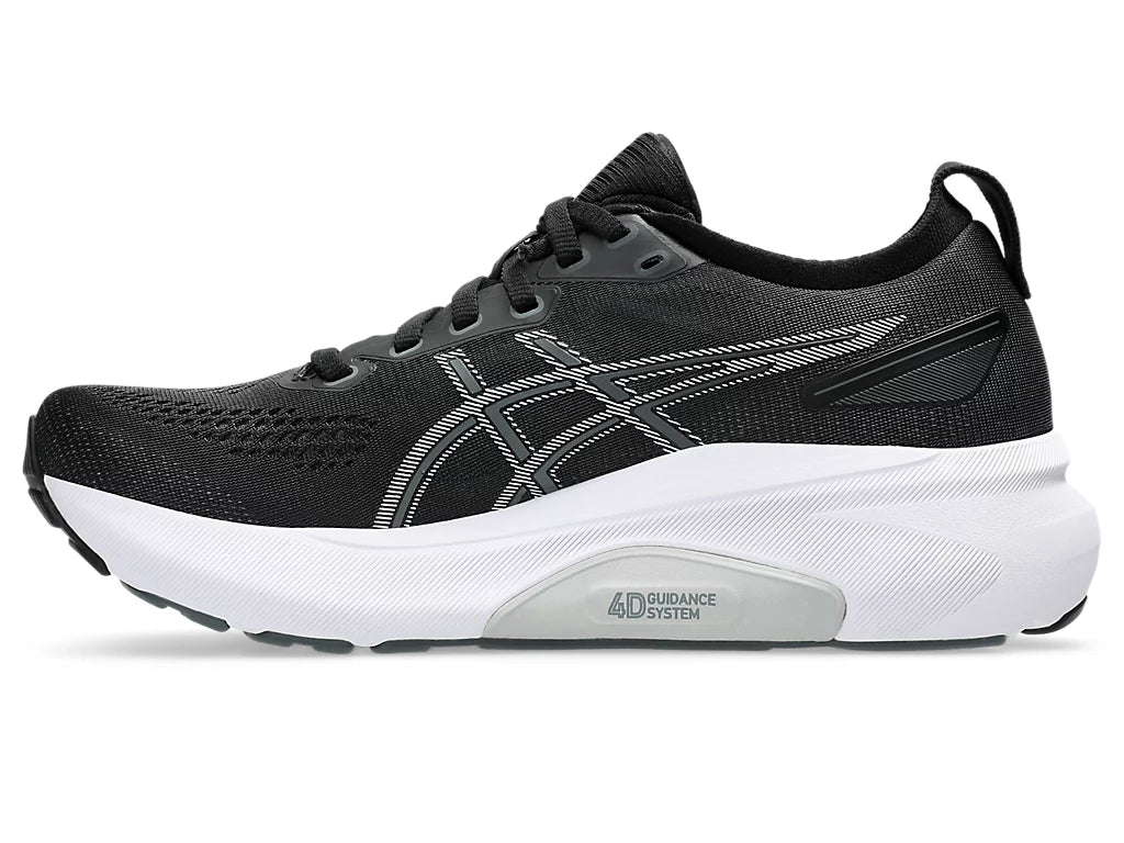 Asics Women's GEL-KAYANO 31 Wide (D) Running Shoes in Black/Pure Silver