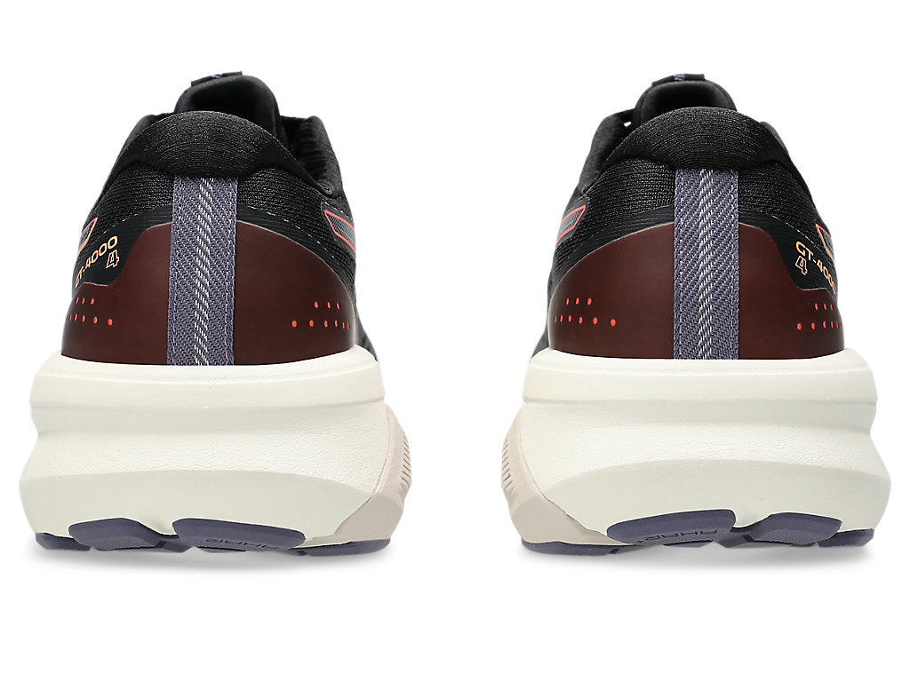 Asics Women's GT-4000 4 Wide (D) Running Shoes in Black/Coral Reef