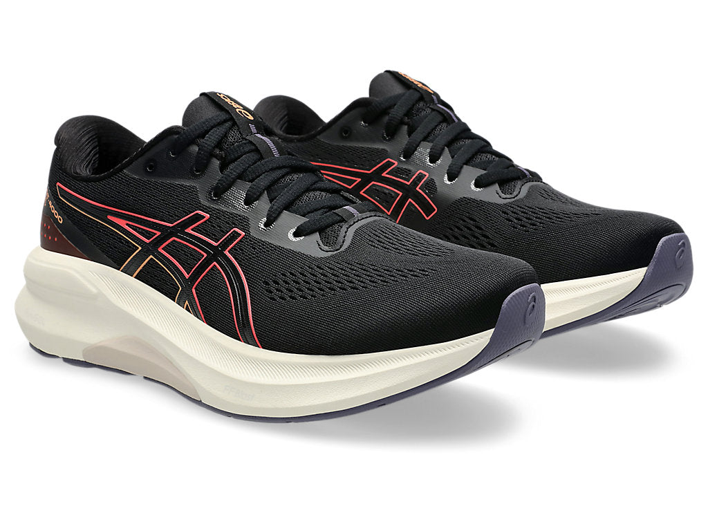 Asics Women's GT-4000 4 Wide (D) Running Shoes in Black/Coral Reef