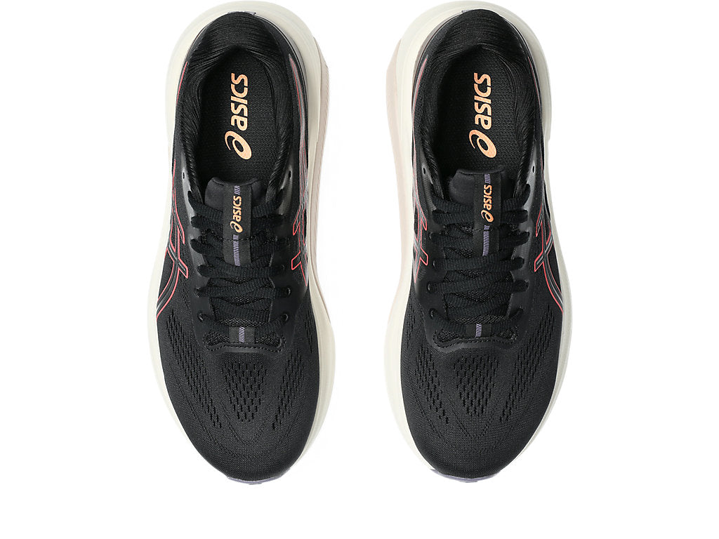 Asics Women's GT-4000 4 Wide (D) Running Shoes in Black/Coral Reef