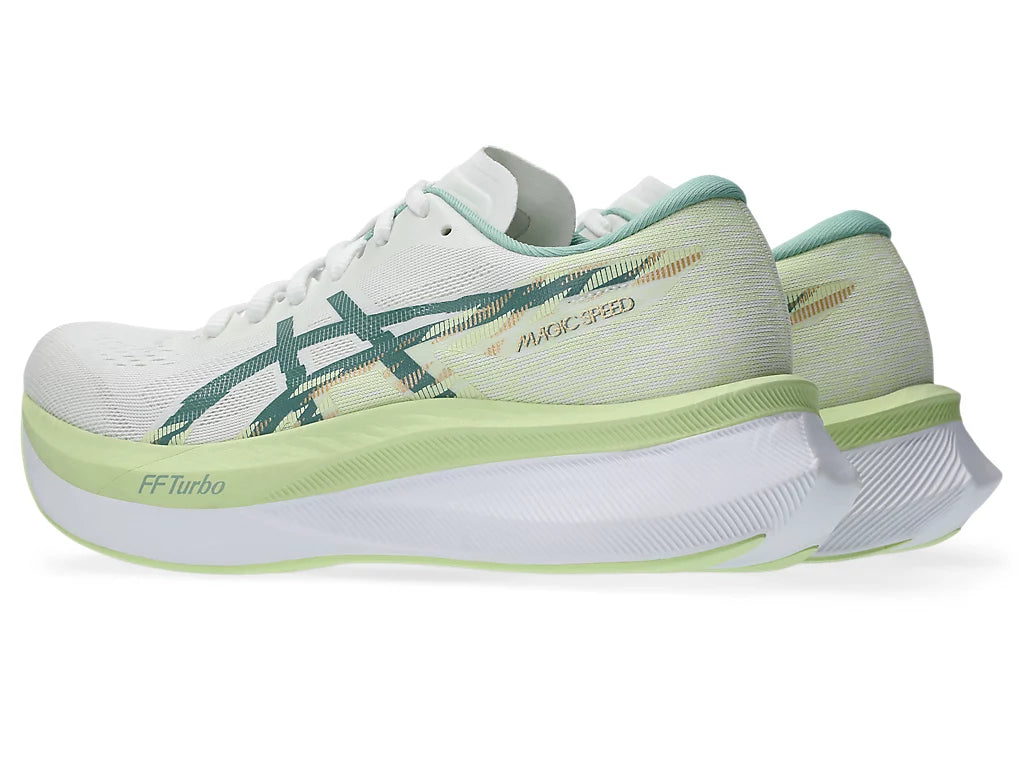 Asics Women's MAGIC SPEED 4 Running Shoes in White/Celadon