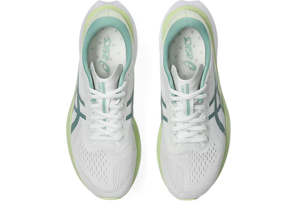 Asics Women's MAGIC SPEED 4 Running Shoes in White/Celadon