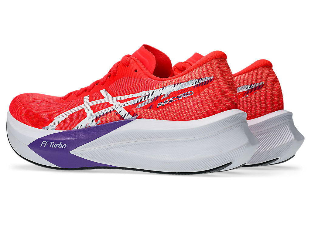 Asics Women's MAGIC SPEED 4 Running Shoes in Flash Red/White