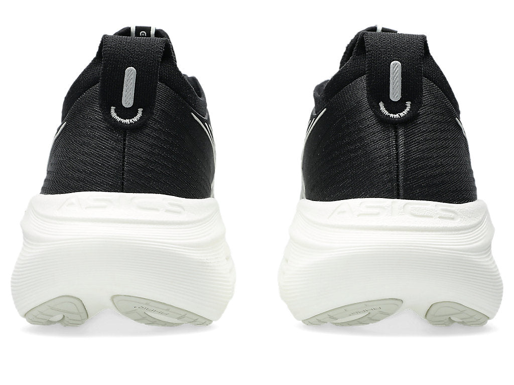 Asics Women's GEL-NIMBUS 27 Wide (D) Running Shoes in Black/Lake Grey