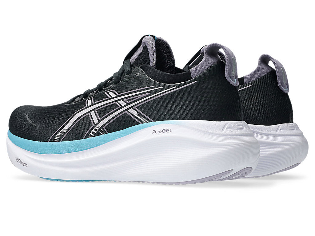 Asics Women's GEL-NIMBUS 27 Running Shoes in Black/Dusk Violet