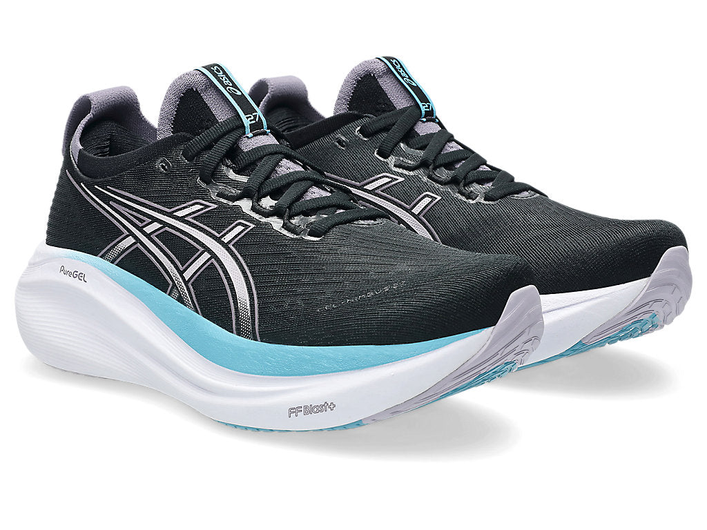 Asics Women's GEL-NIMBUS 27 Running Shoes in Black/Dusk Violet