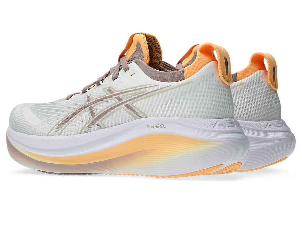 Asics Women's GEL-NIMBUS 27 Running Shoes in White/Fawn