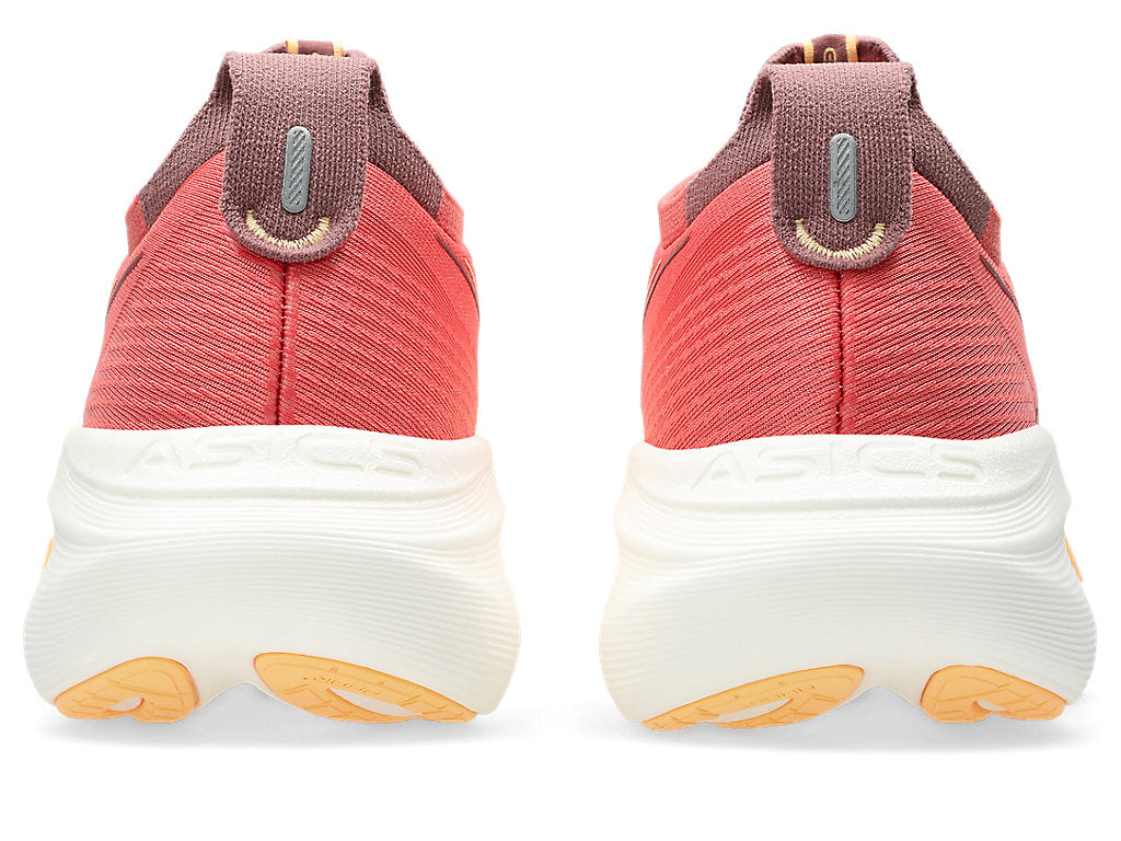 Asics Women's GEL-NIMBUS 27 Running Shoes in Dark Pink Clay/Orange Glow